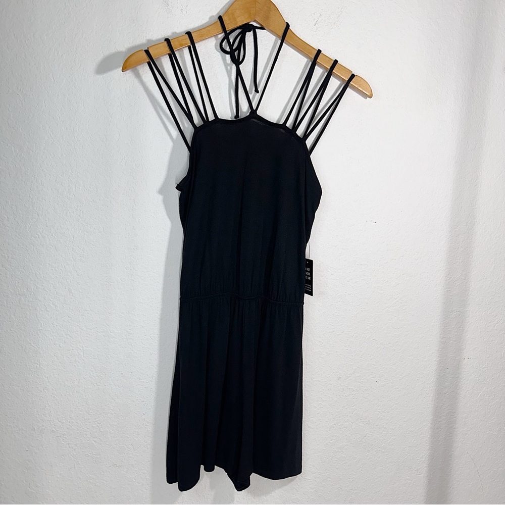 NWT Express Strappy Shoulders & Tie Neck Romper Playsuit Size XXS